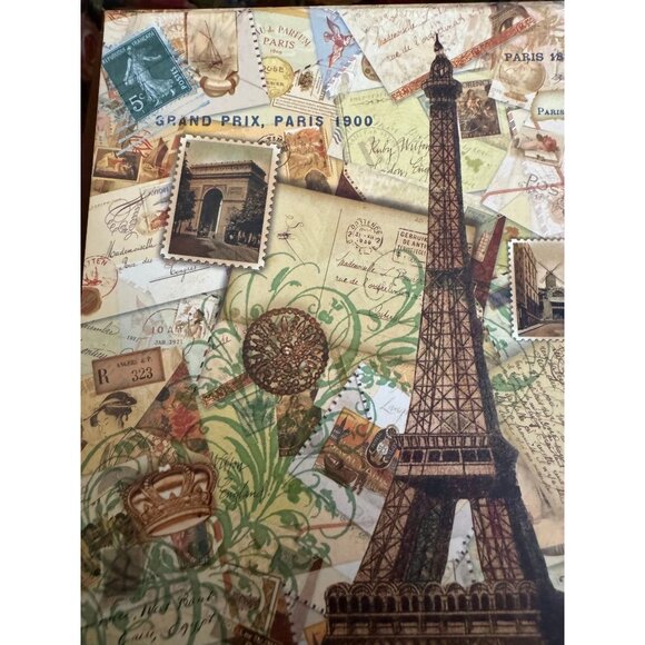 Vintage Punch Studio Eiffel Tower Paris France Keepsake Note Card Top Box Magnet - Picture 2 of 10